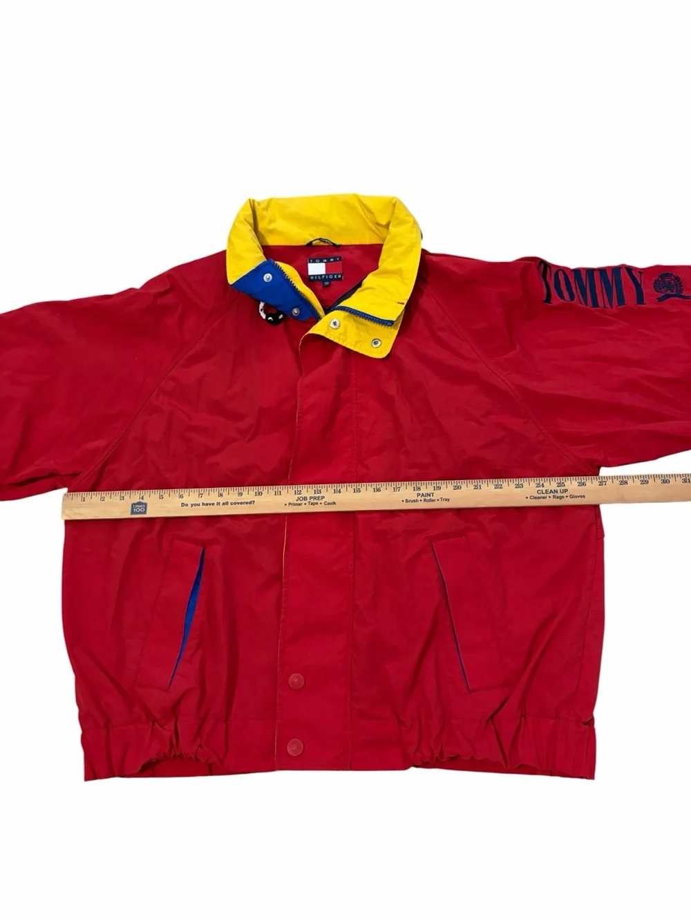 VTG Tommy Hilfiger Nylon Windbreaker Sailing Jacket Mens 2XL Red 90s Spell Out